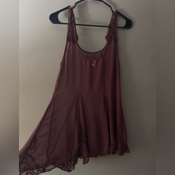 Free People Sheer Beaded Slip Top - Picture 2 of 6
